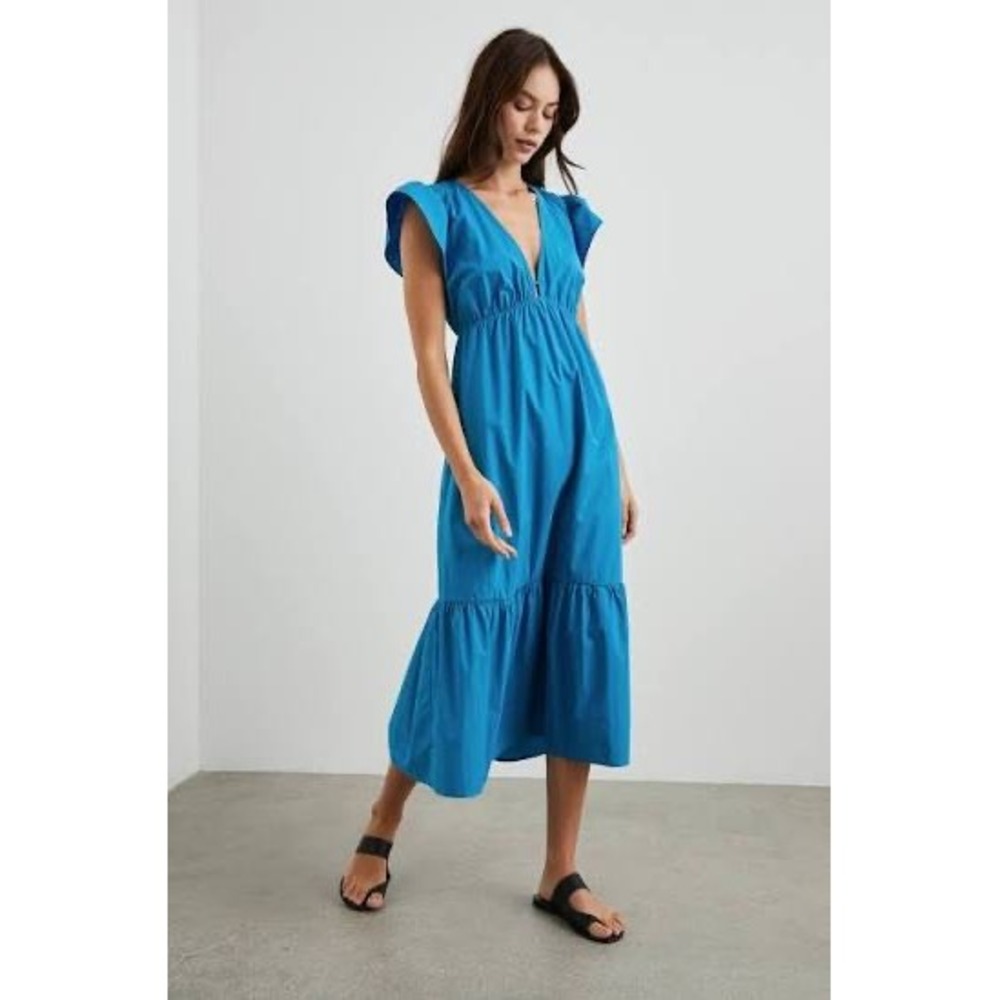 Rails Tina Midi Dress‎ Turkish Tile Blue Medium New With Tags